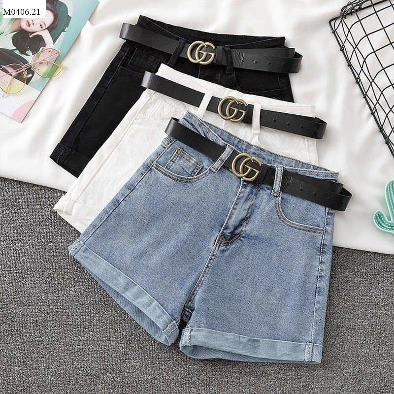 QUẦN SHORT JEAN GẬP GẤU