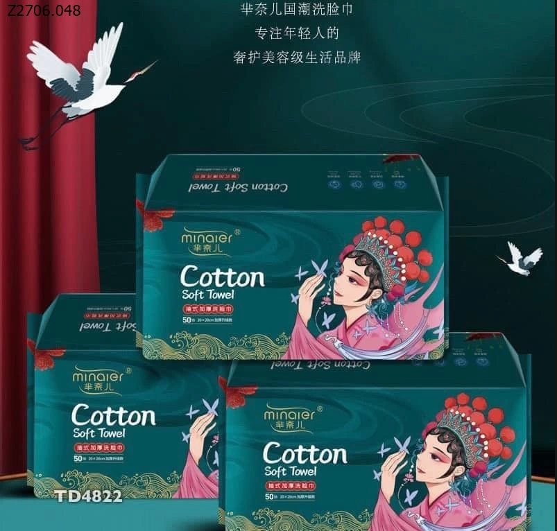 COMBO 4 BỊCH KHĂN MẶT KHÔ COTTON HÃNG MINAIER