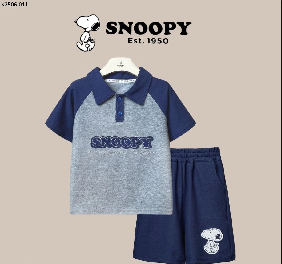 BỘ POLO BÉ TRAI HÃNG SNOOPY