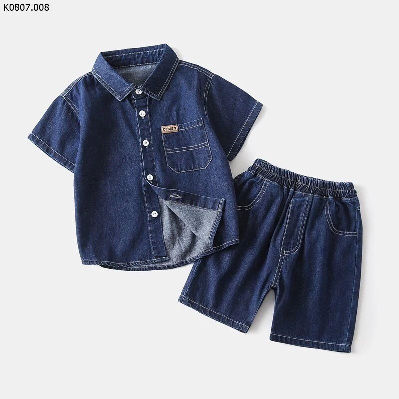 BỘ DENIM CỘC TAY BÉ TRAI HÃNG WAPYPY