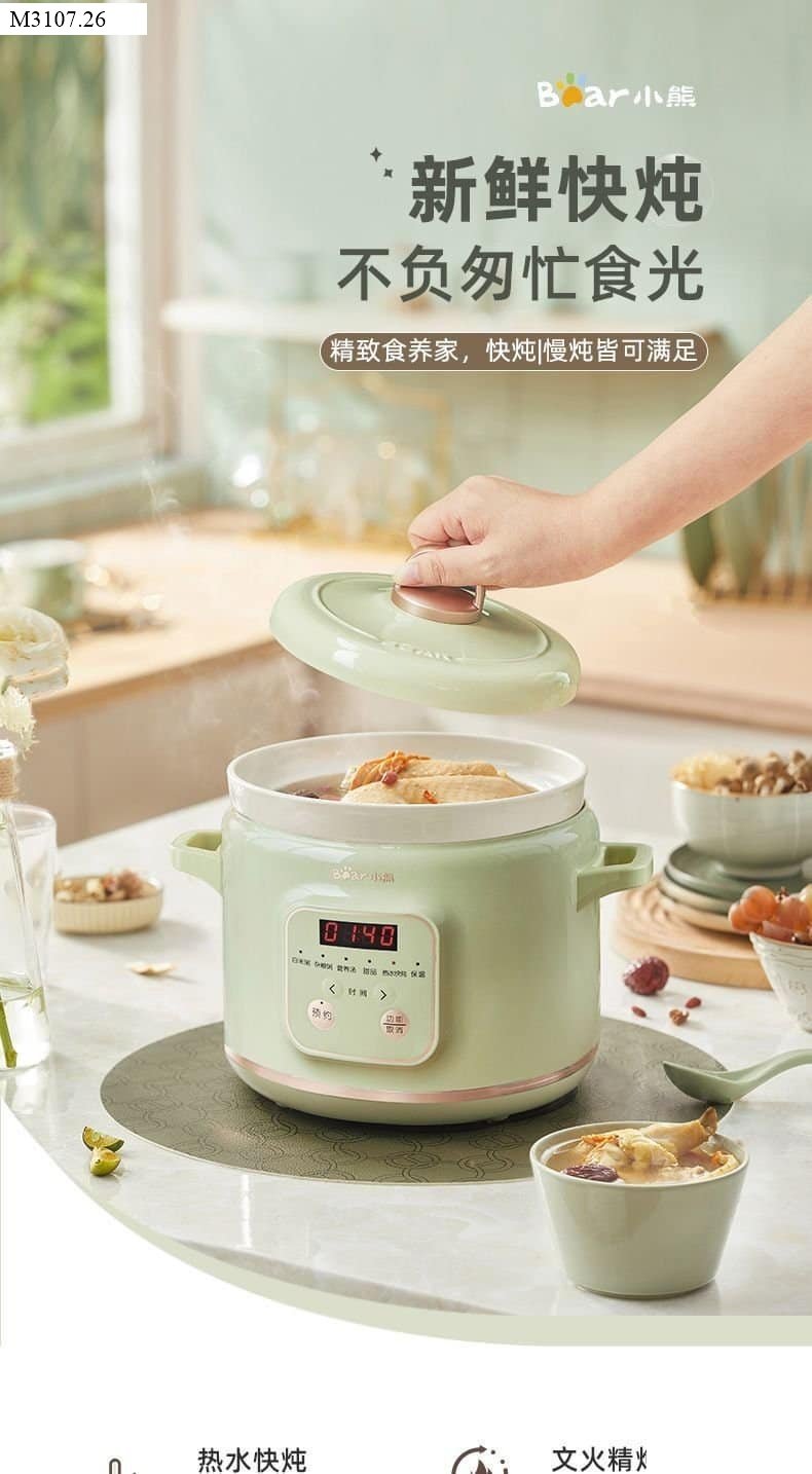 NỒI NẤU CHẬM TRỰC TIẾP BEAR 2L