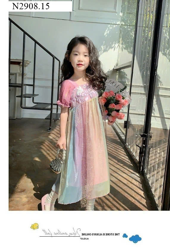 ĐẦM BABYDOL TAY PHỒNG BG