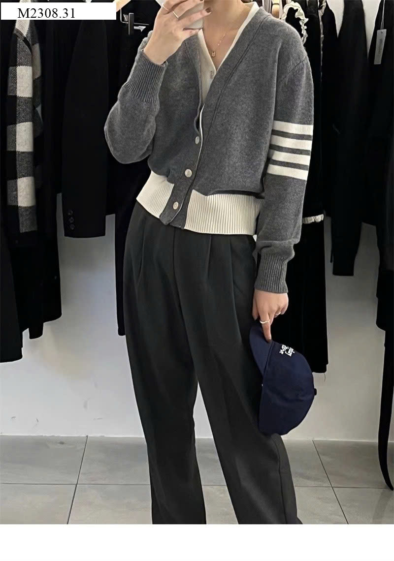 CARDIGAN PHỐI CỔ