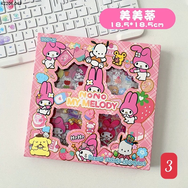 HỘP STICKER 100 MIẾNG CUTE