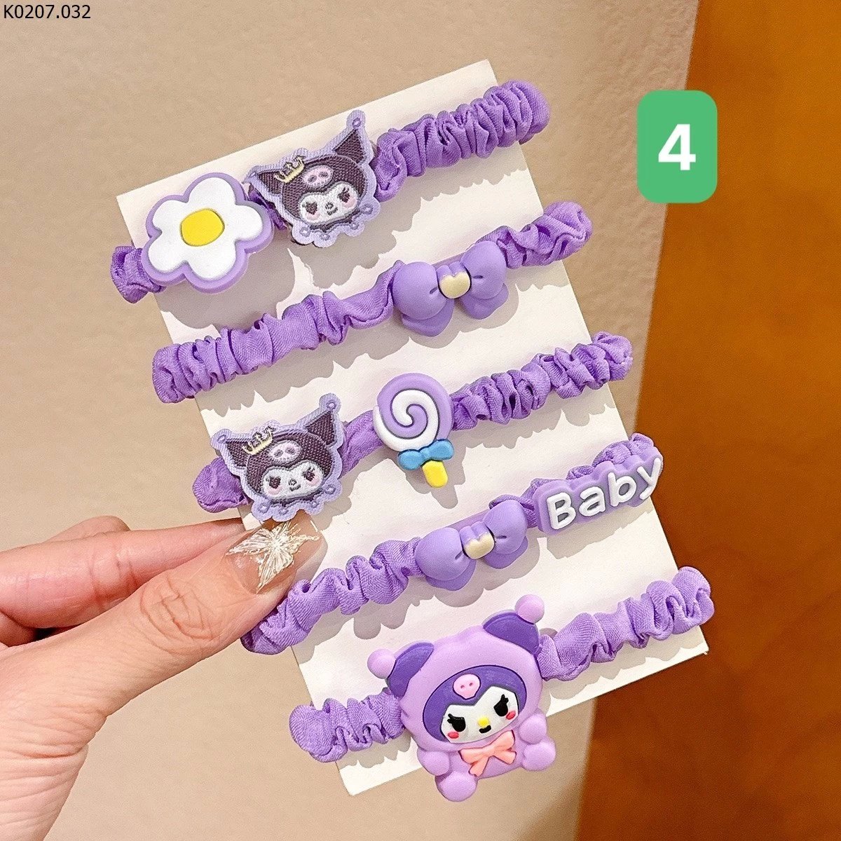 SET 10C DÂY BUỘC TÓC KUROMI CUTE