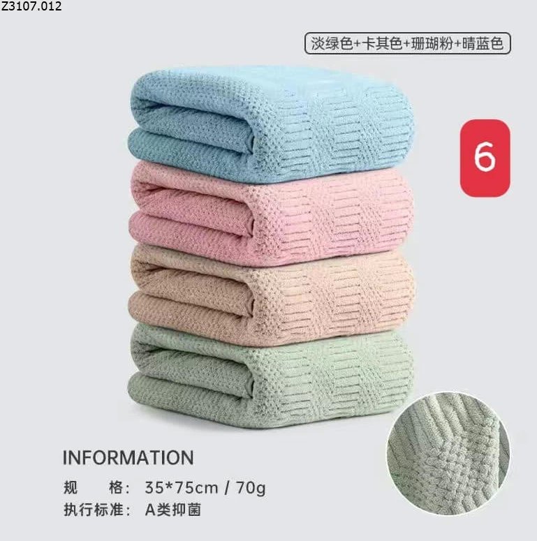 SET 4 KHĂN LAU ĐẦU, KHĂN TẮM SIÊU THẤM