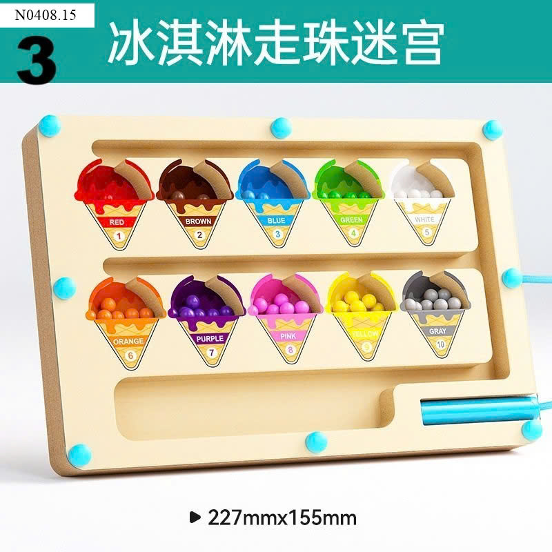 BẢNG GỖ MONTESSORI PHÂN BIỆT MÀU SẮC VÀ SỐ ĐẾM CHO BÉ