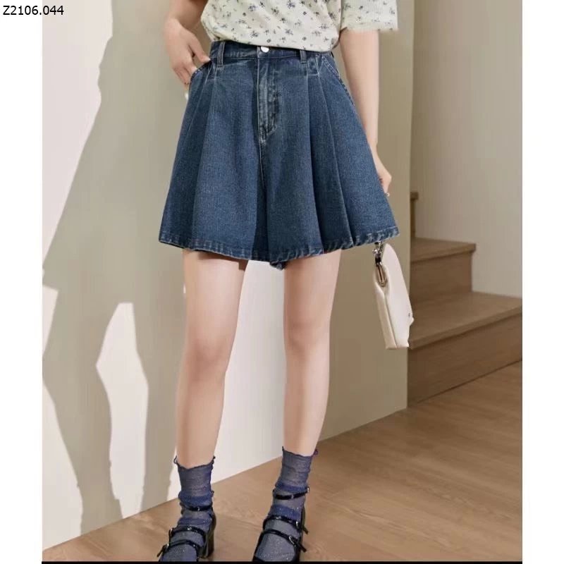 QUẦN SHORT JEAN ỐNG RỘNG NỮ