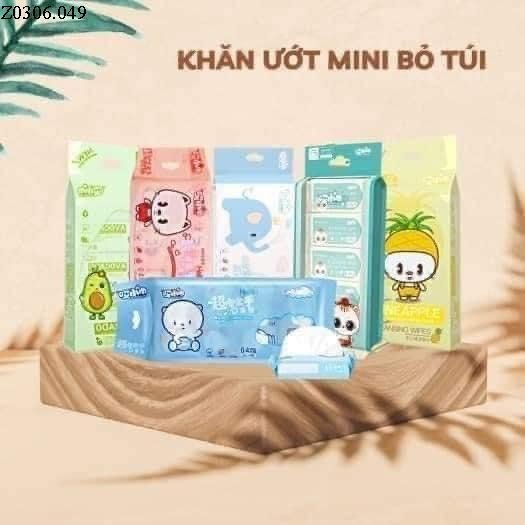 KHĂN GIẤY ƯỚT MINI BỎ TÚI