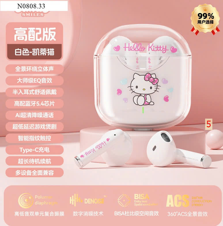 Tai Nghe Bluetooth Chính Hãng Sanrio