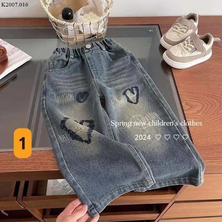 QUẦN JEANS XUÔNG CẠP CHUN CHO BÉ