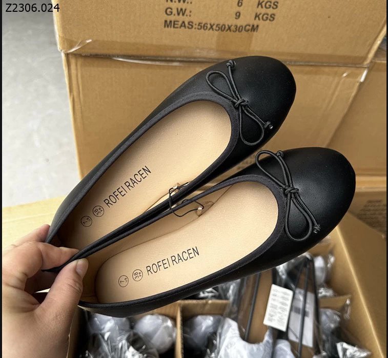 Basic Black Flats xuất Âu