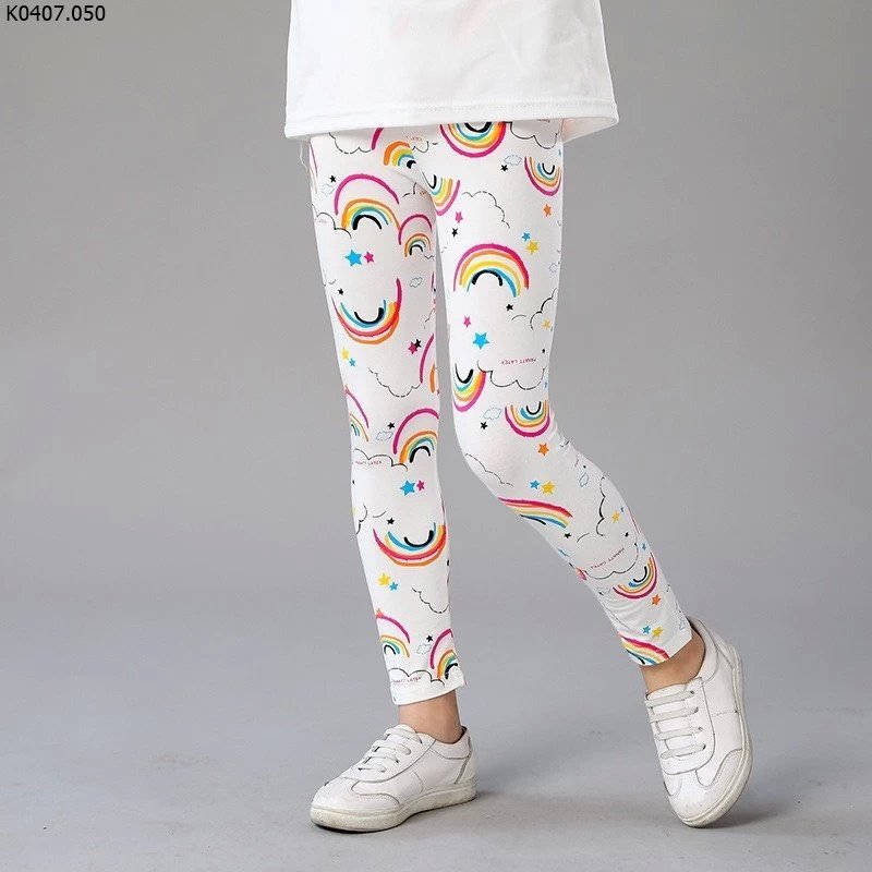 QUẦN LEGGING  HOA BÉ GÁI