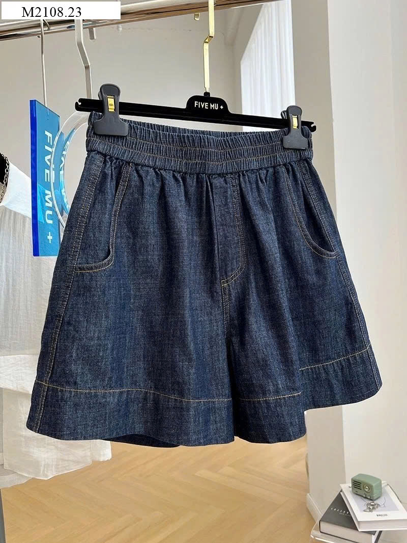 QUẦN SHORT DENIM NỮ CẠP CHUN