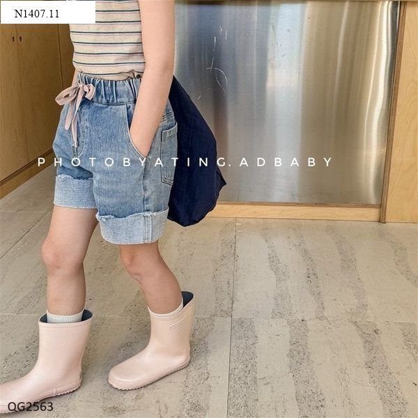 SHORT JEANS GẤP GẤU ADBABY