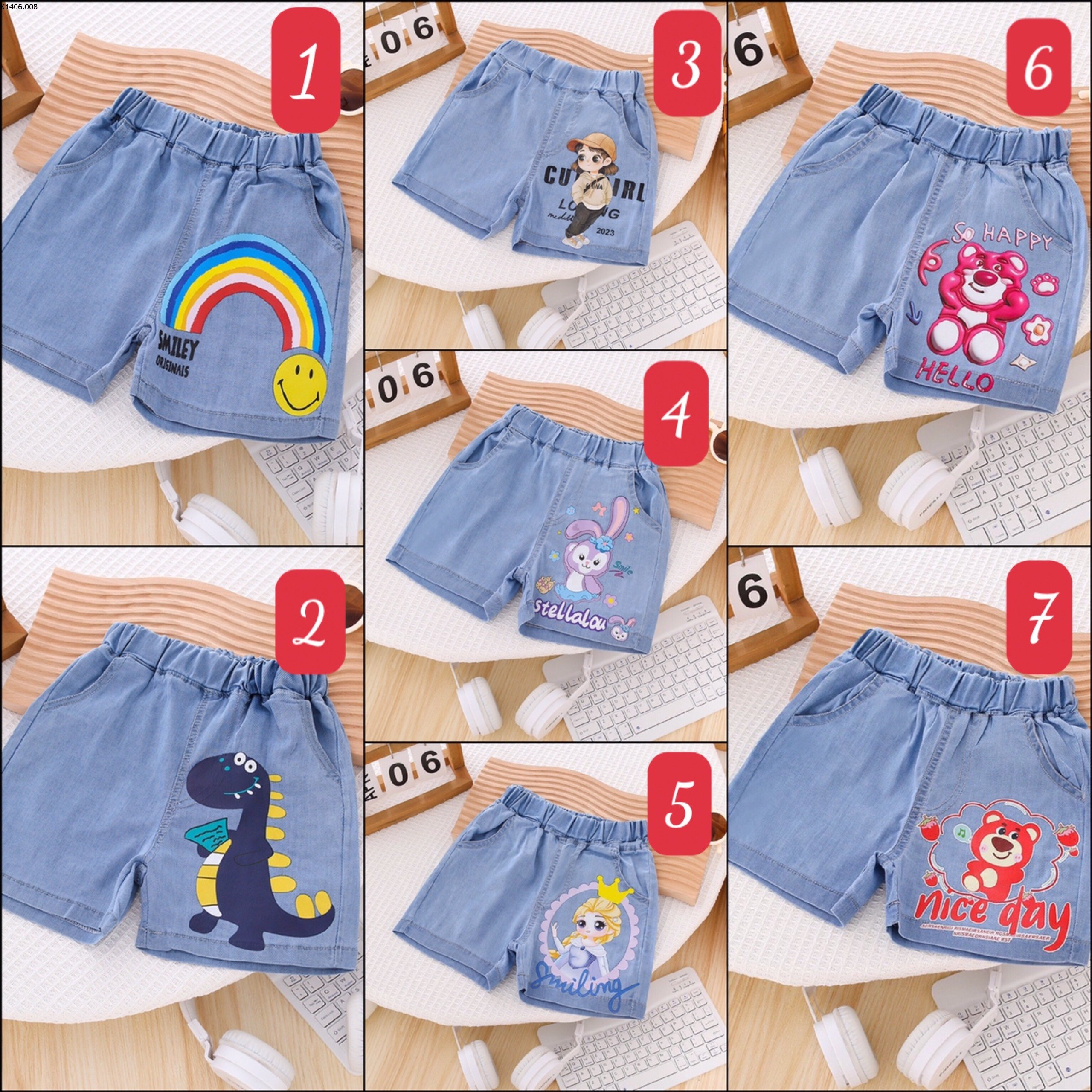 QUẦN SHORT DENIM BÉ  14