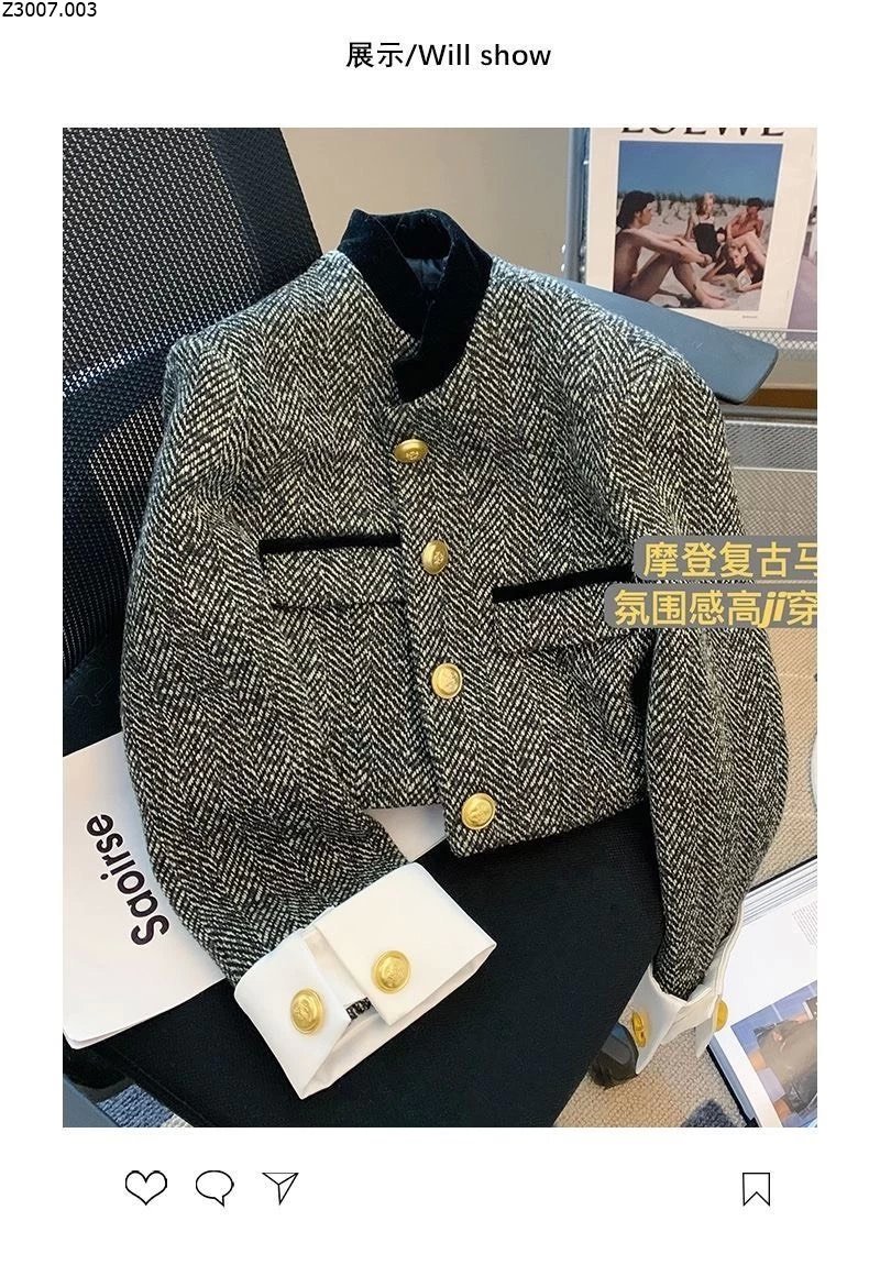 ÁO KHOÁC DẠ TWEED CHO NỮ