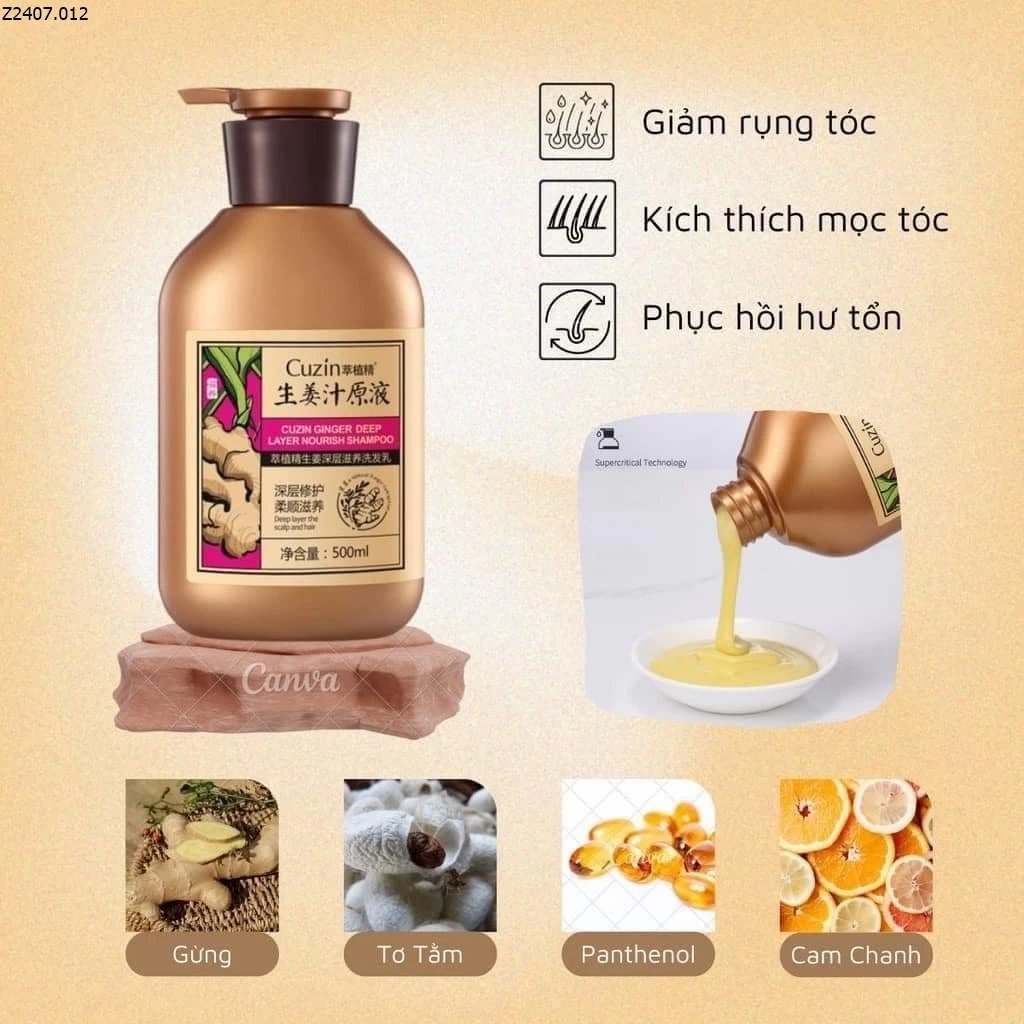 DẦU GỘI XẢ GỪNG CUZIN CHÍNH HÃNG