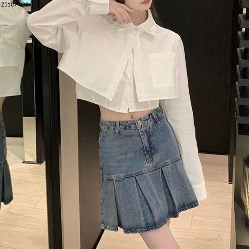 SƠ MI CROPTOP NỮ