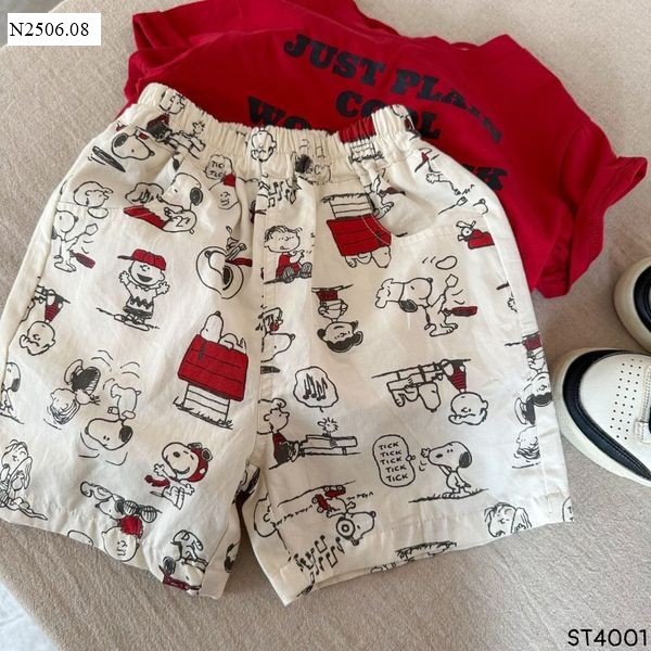 BỘ SNOOPY CỘC TAY CHO BÉ