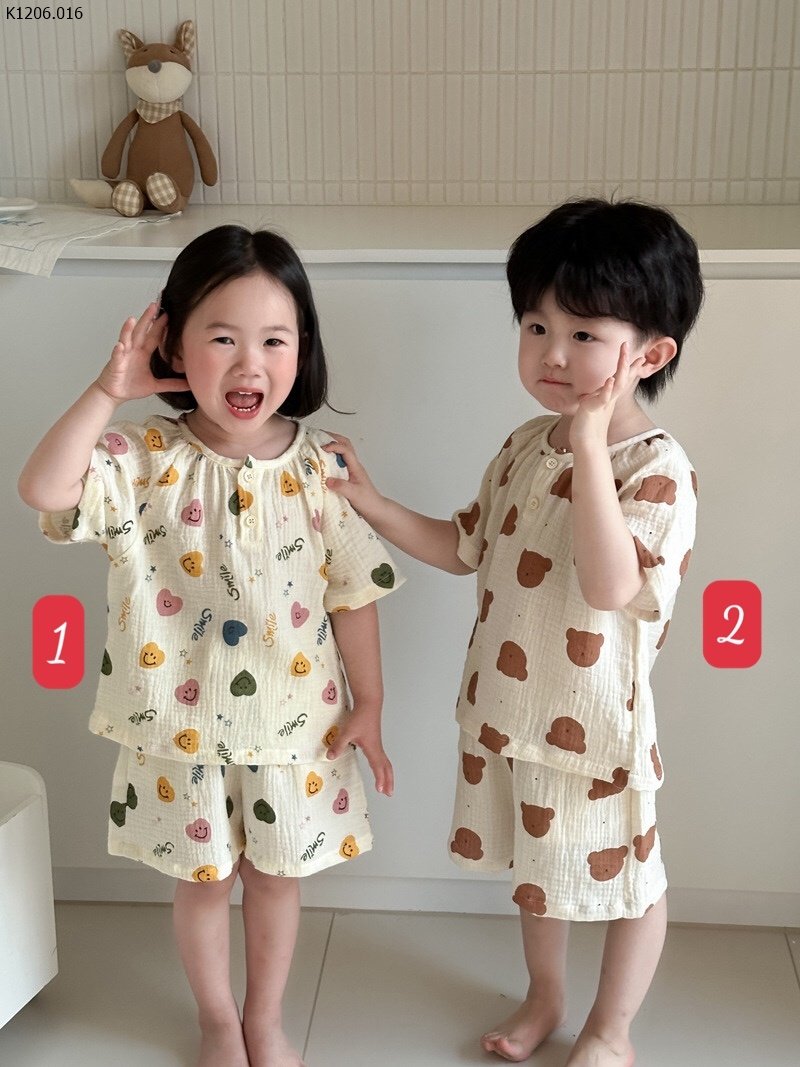 BỘ MẶC NHÀ HỌA TIẾT CUTE CHO BÉ12