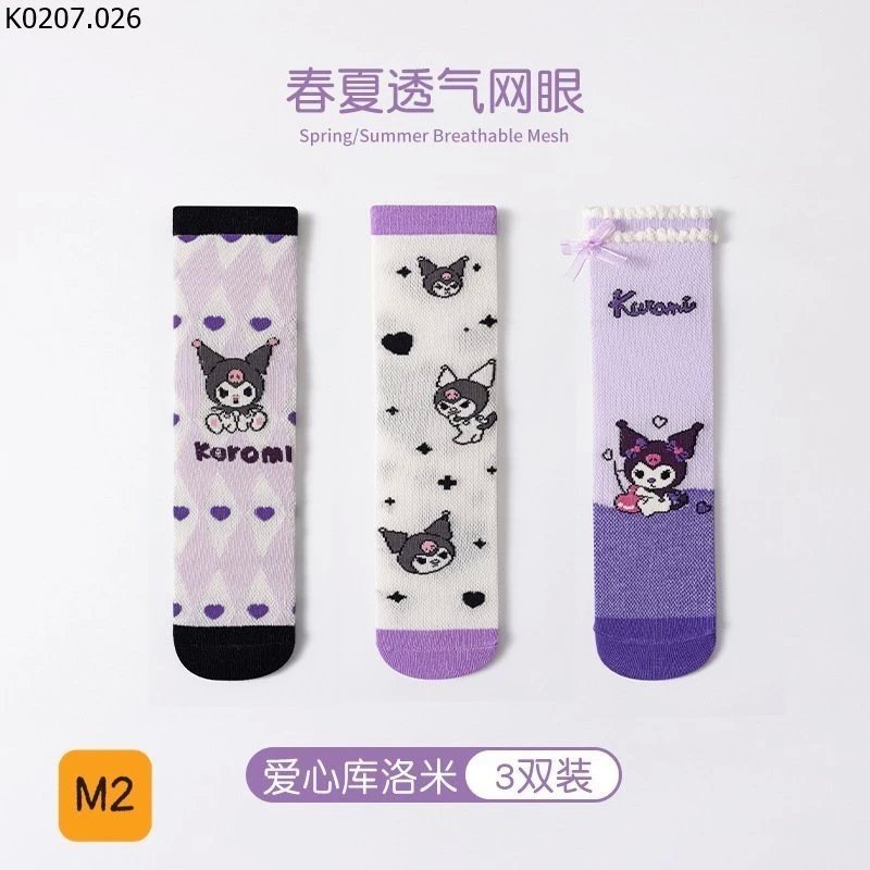 SET 3 ĐÔI TẤT LƯỚI KUROMI