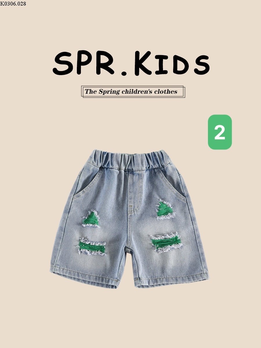 BST QUẦN SHORT JEANS SPR.KIDS