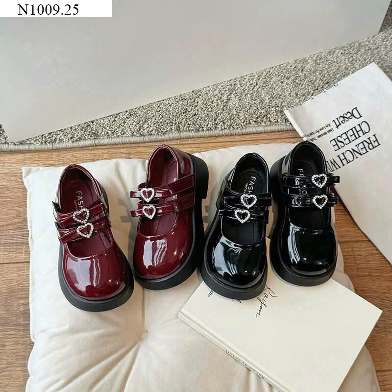 GIÀY BÚP BÊ QUAI DÁN TRÁI TIM CHO BÉ, Sz 26-30: 124k/ đôi Sz 31-36: 132k/ đôi