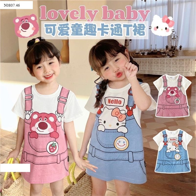 VÁY XUÔNG GẤU DÂU- HELLOKITTY