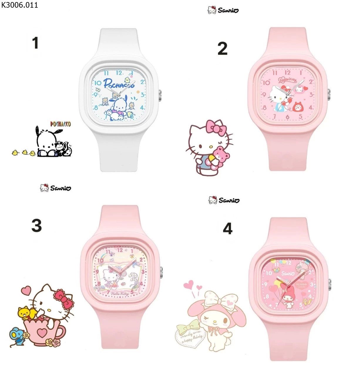 ĐỒNG HỒ HOẠT HÌNH SANRIO CHO BÉ